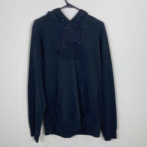 The North Face black hooded logo sweatshirt large